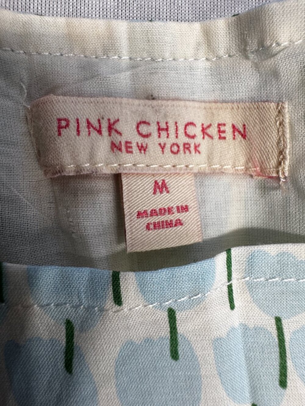 Pink Chicken Krista Cottagecore Floral Maxi Kaftan Prairie Dress Blue Tulips - Picture 11 of 15